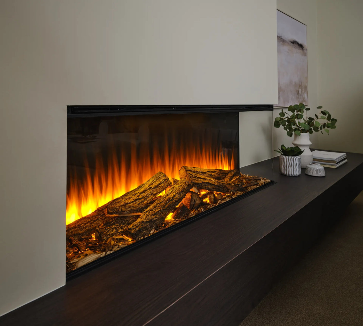 British Fires 48" The New Forest 1200 Black Edition Electric Fireplace