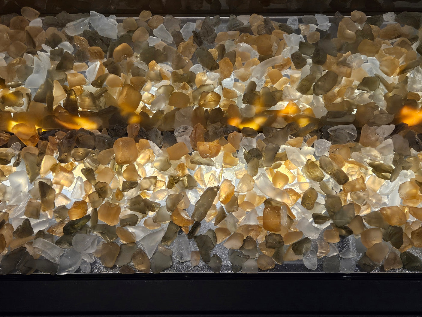 Tumbled Glass Ember Bed - TMBGL