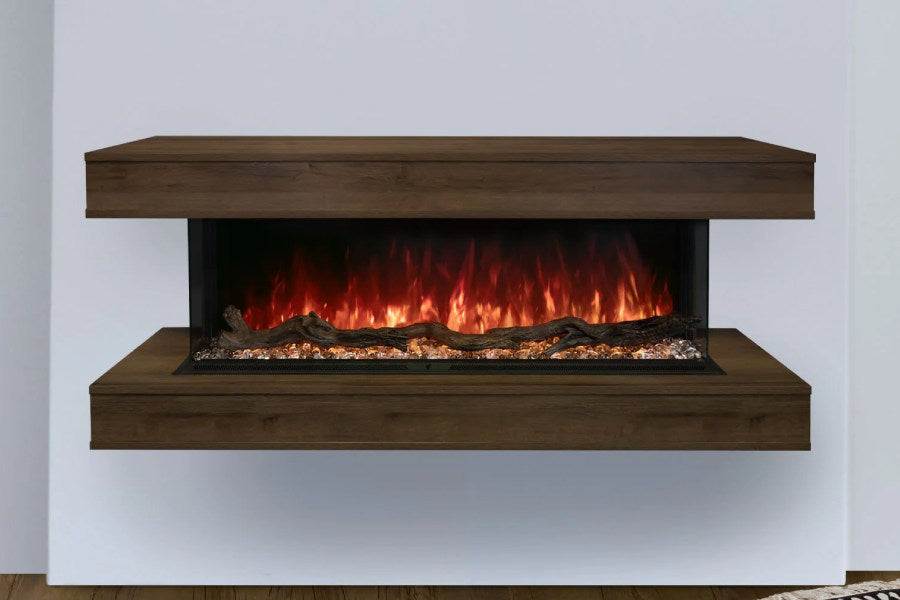 Modern Flames 70" Wall-mount Cabinet Weathered Walnut - WMC-56LPM-WW