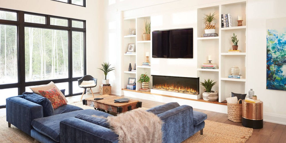 Napoleon TriVista Primis 60" Electric Fireplace Recessed Wall Mount - NEFB60H-3SV Living Room