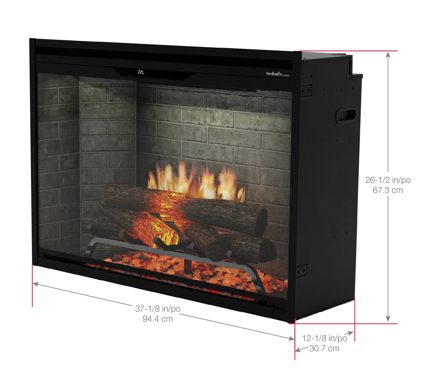 Dimplex Revillusion 36" Built-in Firebox - Herringbone