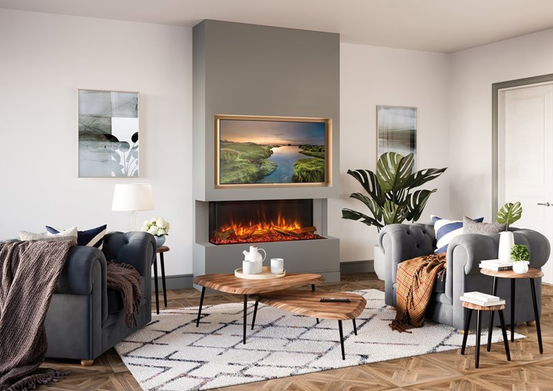 Regency Skope 43" Built-in Three-sided electric fireplace - E110