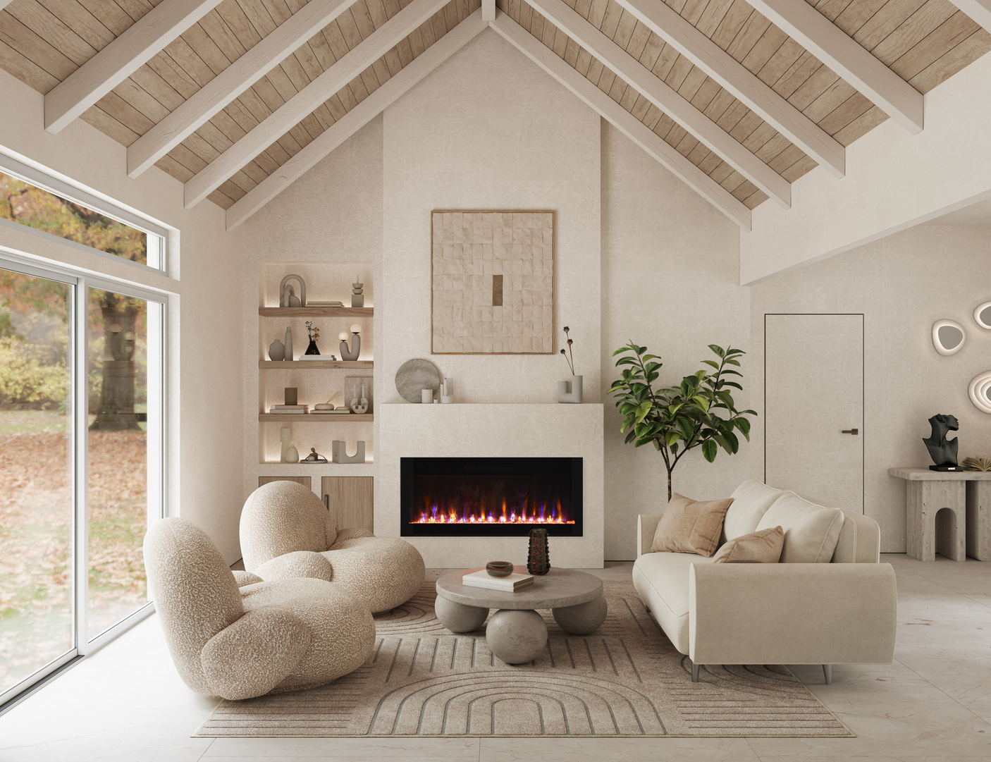Amantii Evolution 50" Fire & Ice Linear Electric Fireplace - EVO5020