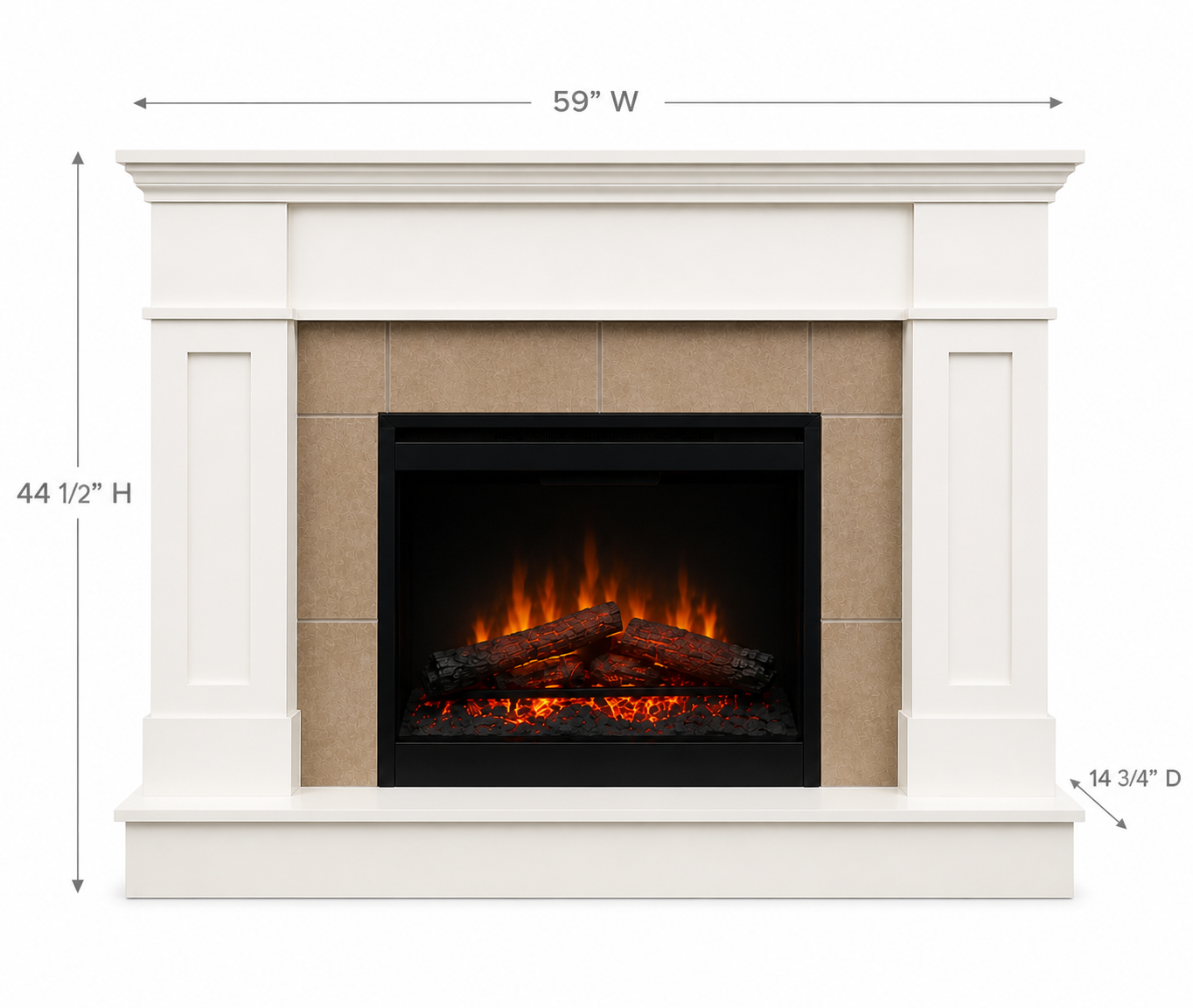 The Luna Custom Mantel in Benjamin Moore Cloud White
