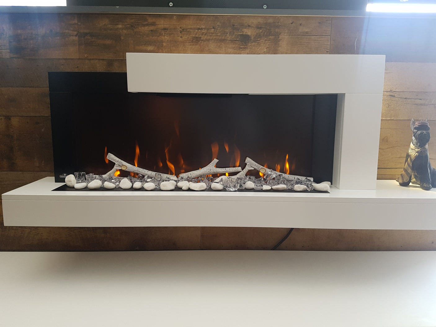 Napoleon Stylus Cara Wall Mount Electric Fireplace in White NEFP32-5019W