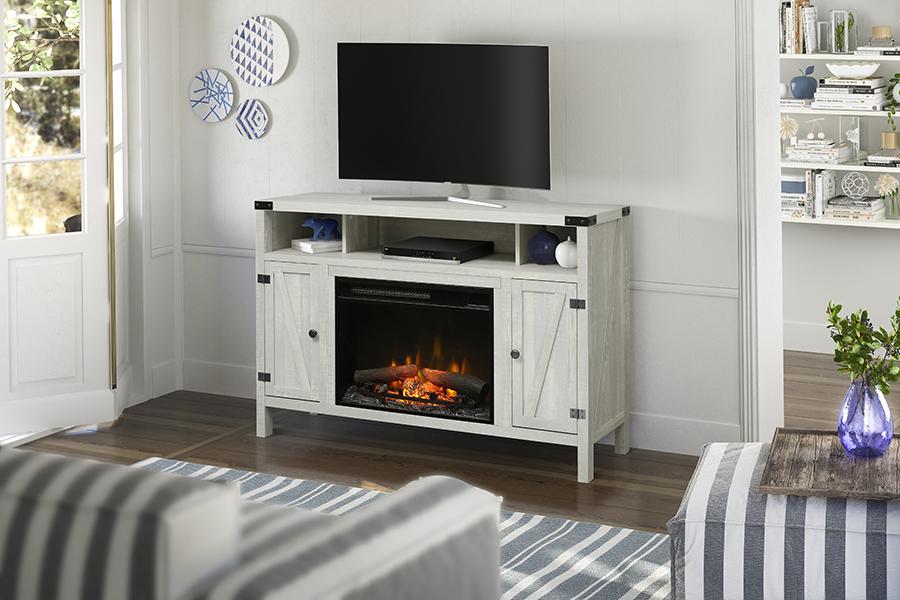 Dimplex Sadie Media Console Electric Fireplace in White Wood The