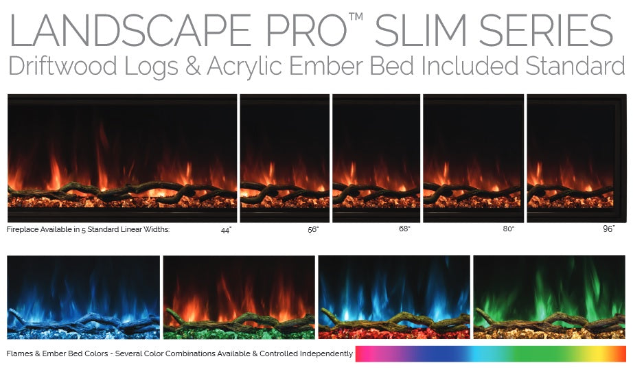 Landscape Pro Slim Driftwood Logs acylic ember bed - LPS-9614