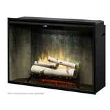 Dimplex 42" Revillusion Weathered Concrete Electric Fireplace with front glass birch logs - RBF42WC-FG