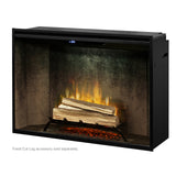 Dimplex 42" Revillusion Weathered Concrete Electric Fireplace with front glass wood cut logs - RBF42WC-FG