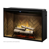 Dimplex 42" Revillusion Electric Fireplace with front glass with birch logs - RBF42-FG