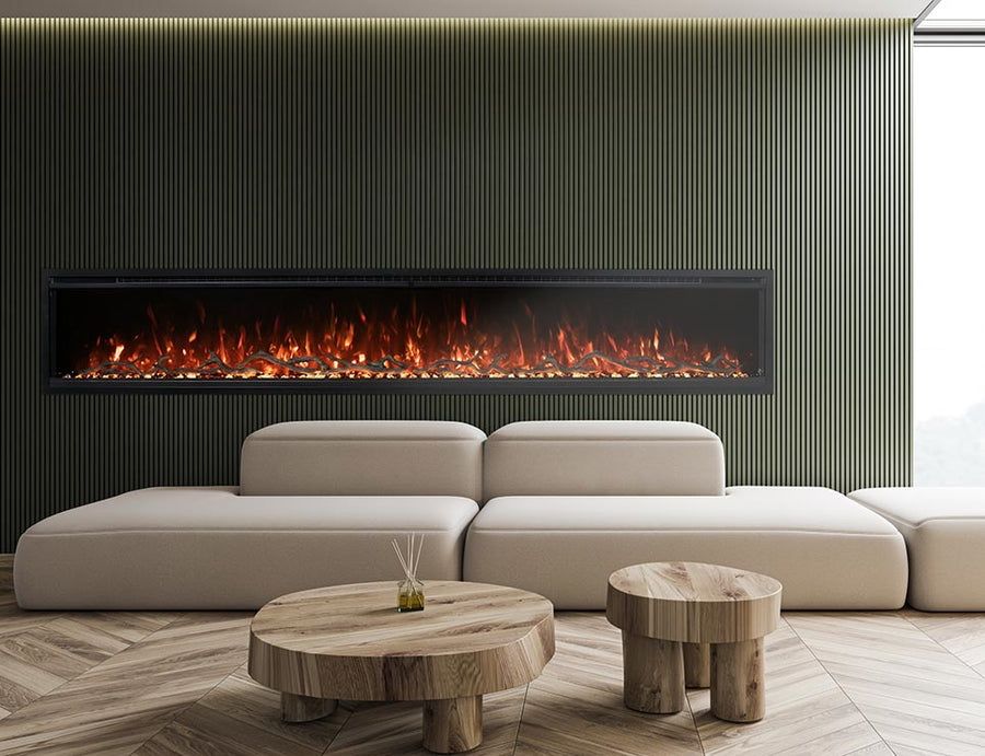Modern Flames 100" Spectrum Slimline Built-in Electric Fireplace - SPS-100B