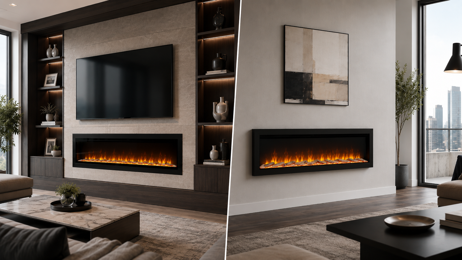 Built-In vs Wall-Mounted Electric Fireplaces | The Electric Fireplace Shop