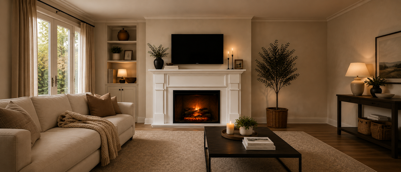 Mantel package electric fireplaces