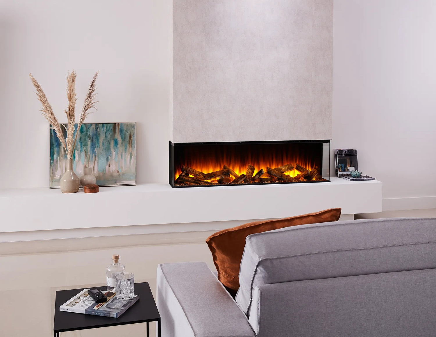British Fires 63" The New Forest 1600 Black Edition Electric Fireplace