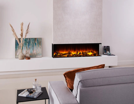 British Fires 63 inch The New Forest 1600 Black Edition Electric Fireplace lifestyle view