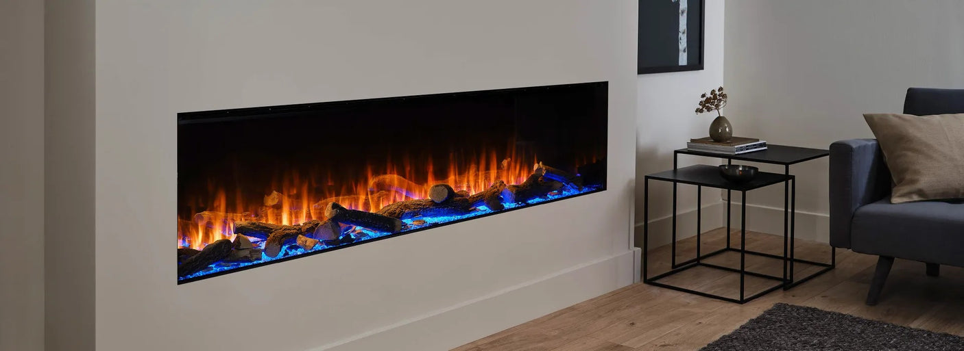 British Fires 75" The New Forest 1900 Black Edition Electric Fireplace