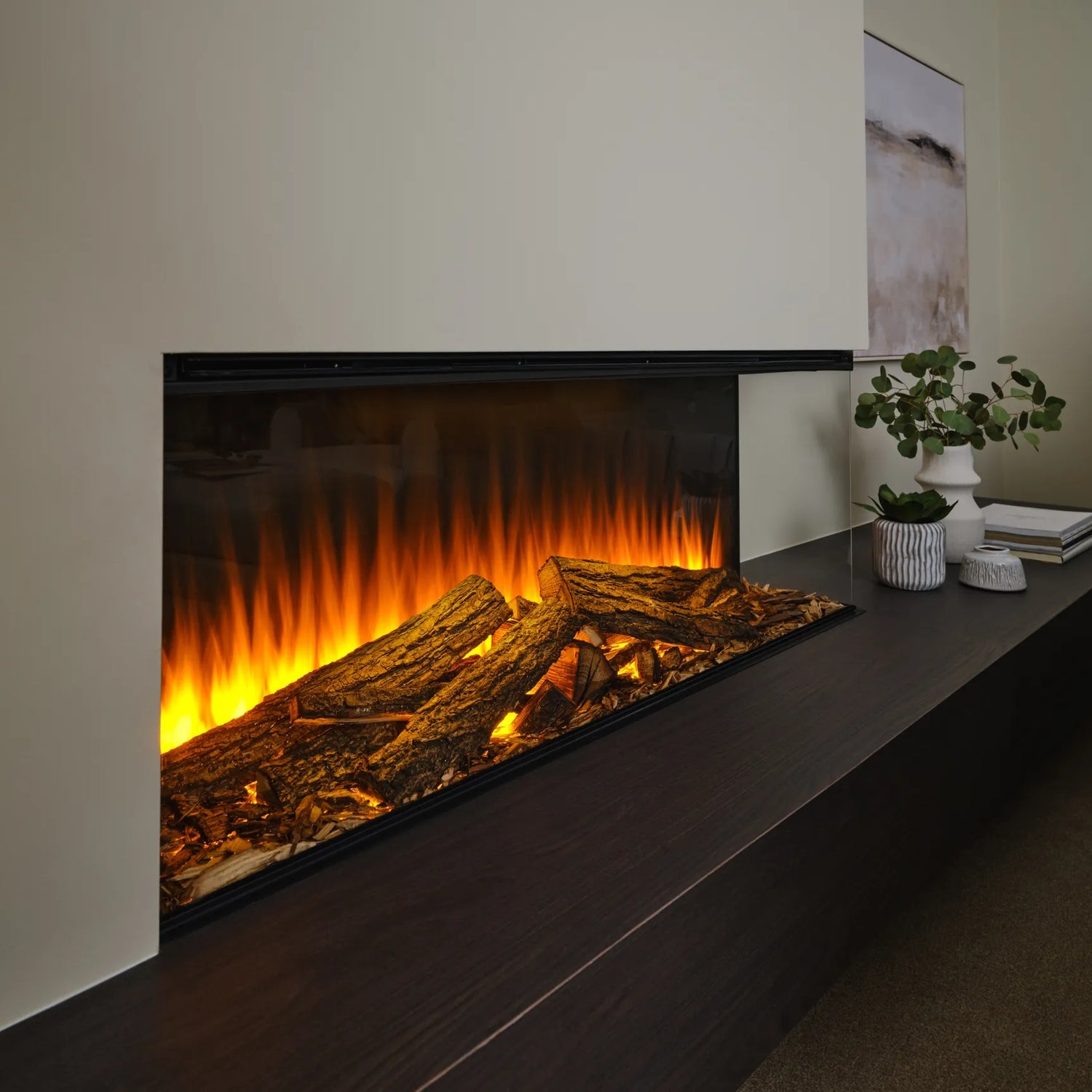 British Fires 48" The New Forest 1200 Black Edition Electric Fireplace