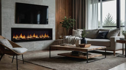 78 inch SimpliFire Allusion Edge Electric Fireplace lifestyle view