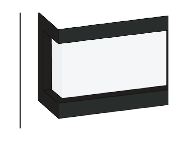 British Fires 26" Ashlett Two-Sided Thick Frame - Left Side
