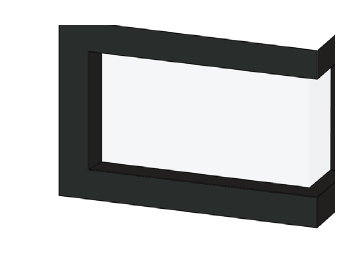 British Fires 26" Ashlett Two-Sided Thick Frame - Right Side