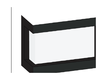 British Fires 30" Ashlett Two-Sided Thick Frame - Left Side