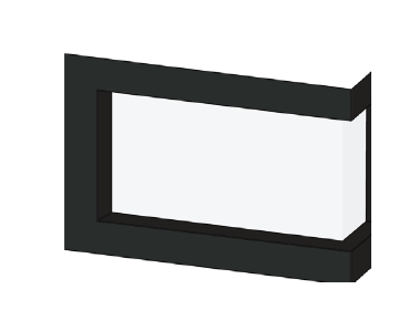 British Fires 30" Ashlett Two-Sided Thick Frame - Right Side