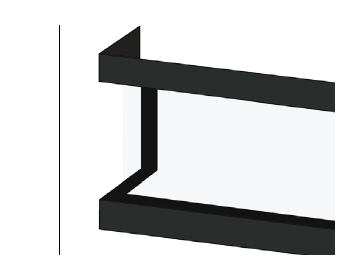 British Fires 36" Ashlett Three-Sided Thick Frame