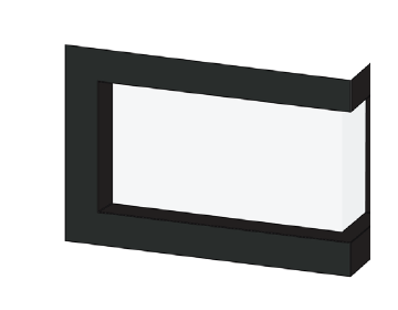 British Fires 36" Ashlett Two-Sided Thick Frame - Right Side