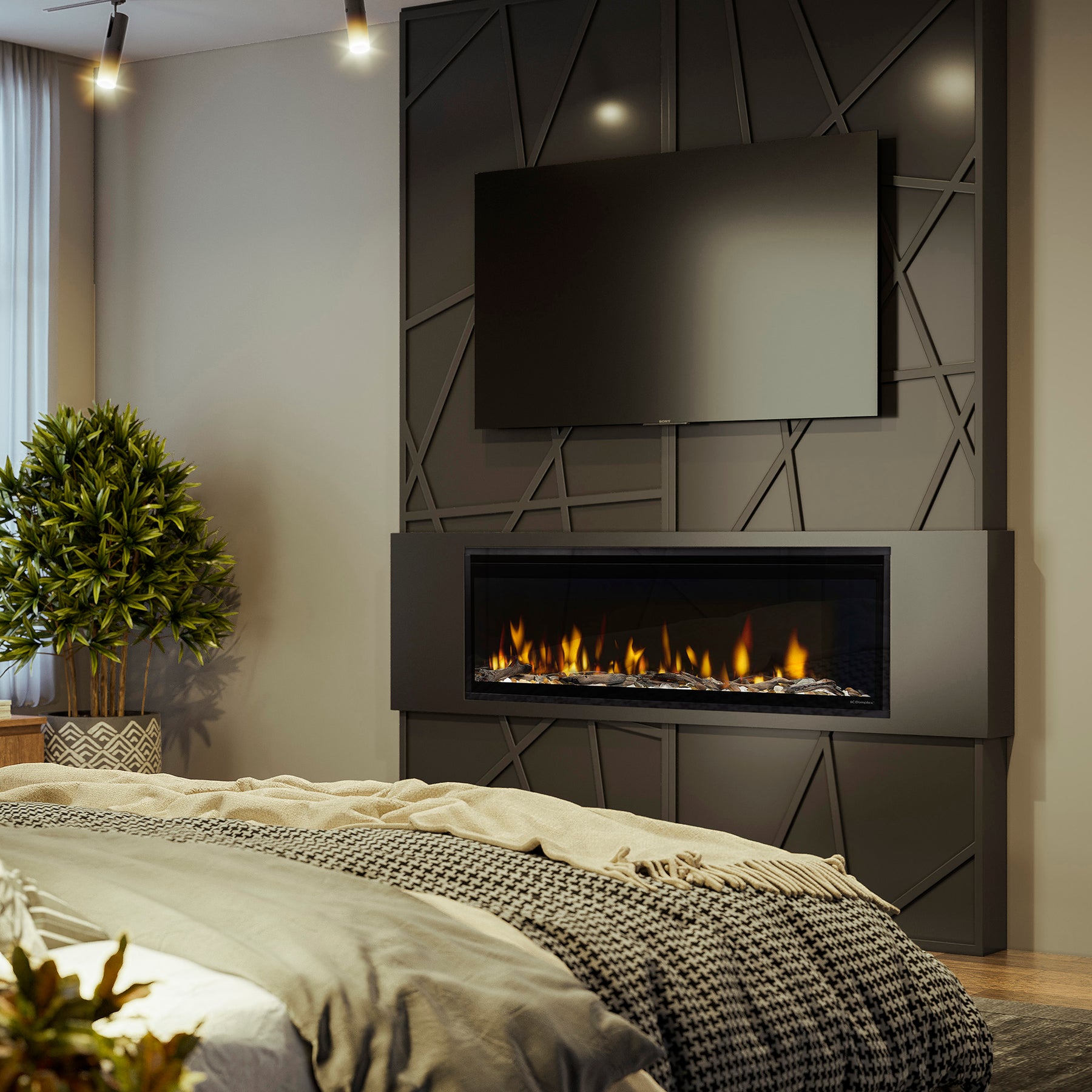 Dimplex Ignite Evolve 50 inch Linear Electric Fireplace lifestyle view