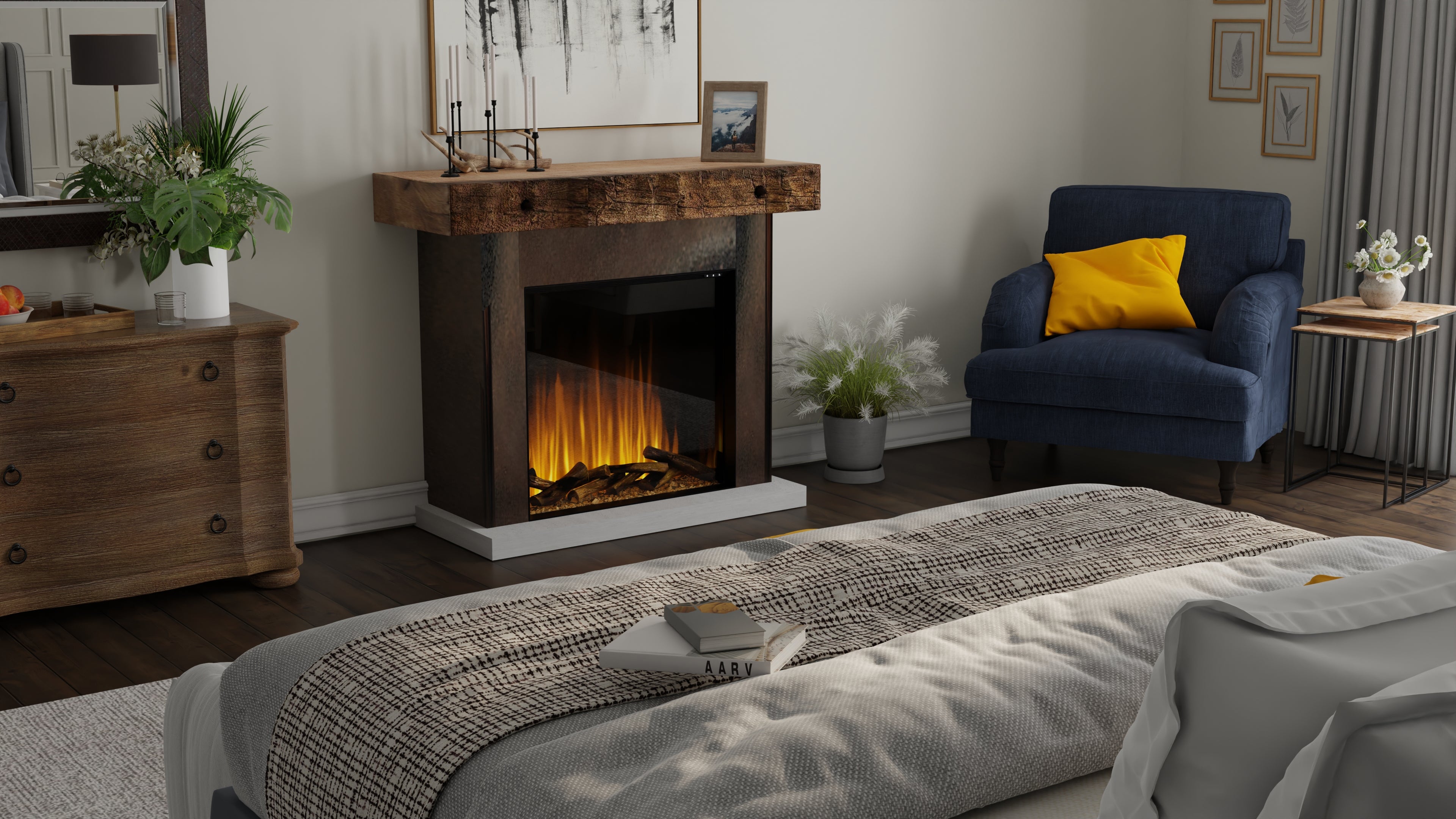 Electric fireplace lifestyle