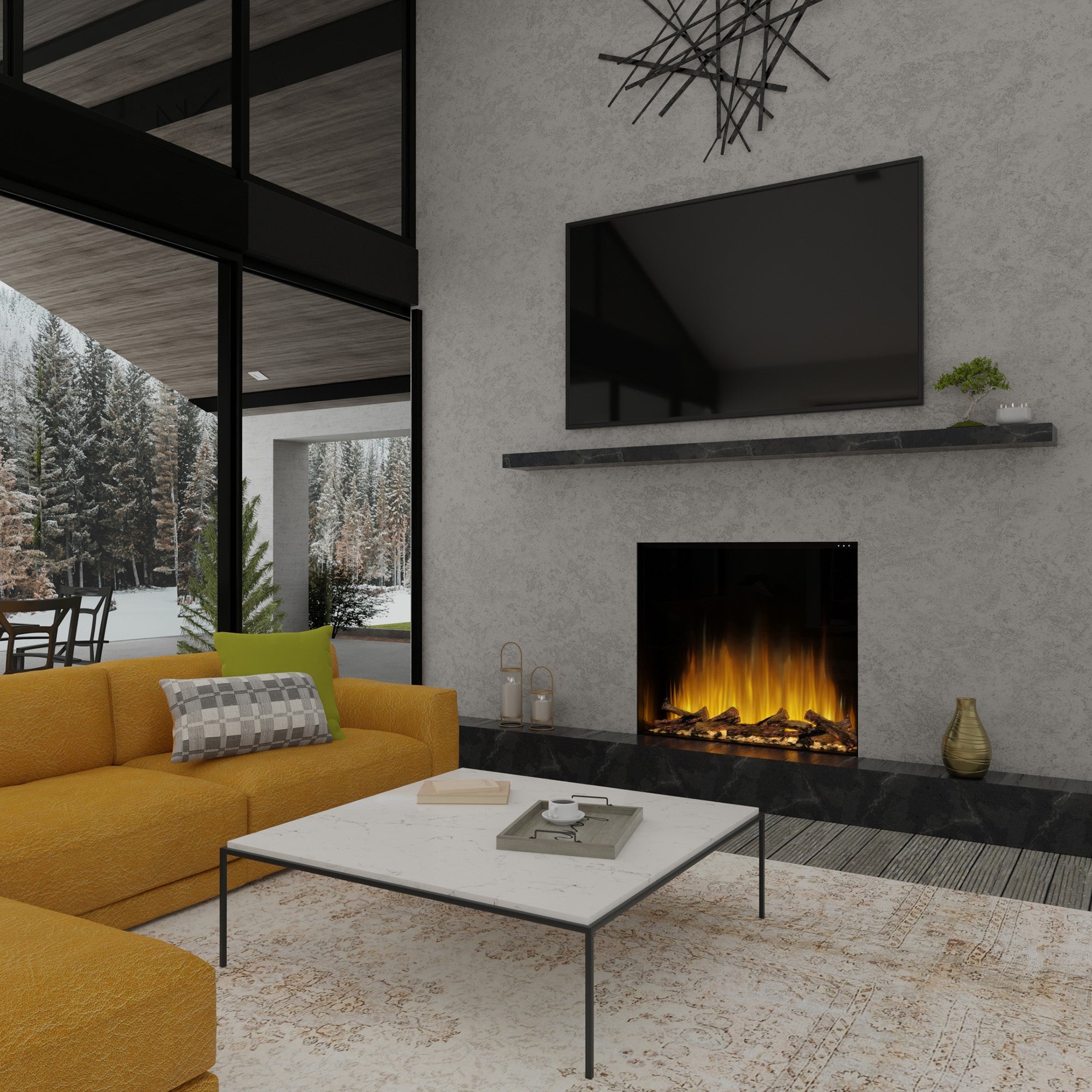 Electric fireplace lifestyle