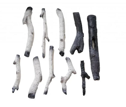 Amantii 10 piece Birch Log Set - LOGSET-10PCE-BIRCH