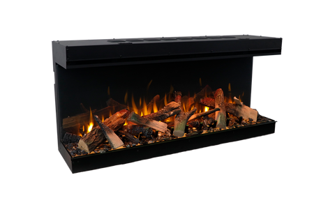 Amantii LumaForest electric fireplace flame and media detail