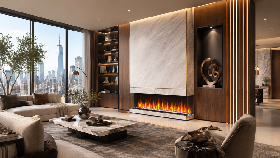 Kozy Heat Osseo 64" Linear Electric Fireplace - OSO-E64