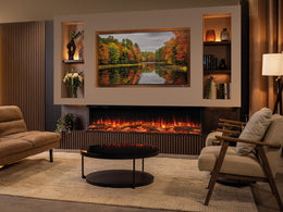 Regency Avita 75 inch Built-in 3-Sided Electric Fireplace lifestyle view