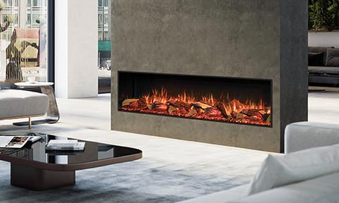 Regency Onyx 75" Multi-Sided Modern Electric Fireplace In Living Room - EX190