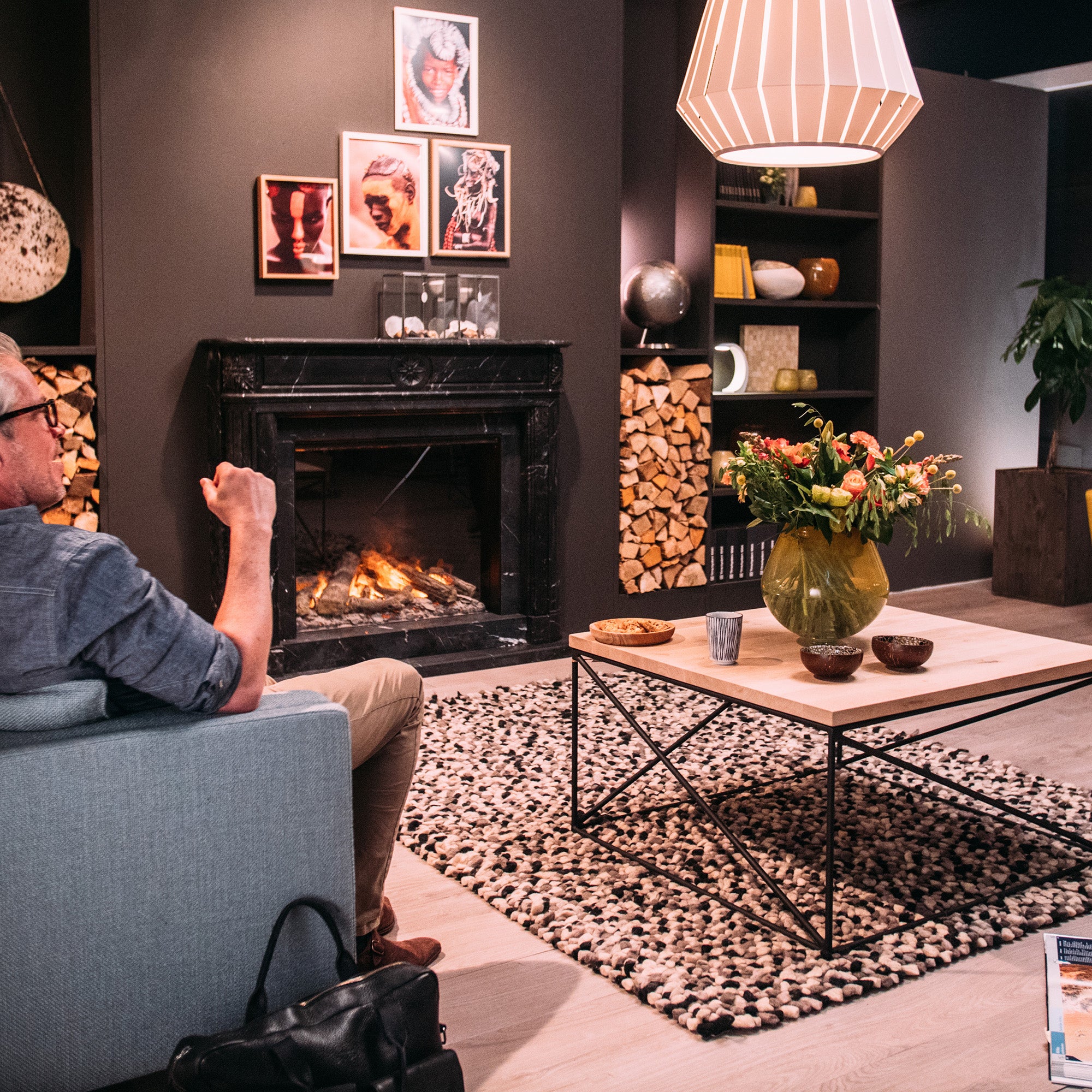 Electric fireplace lifestyle