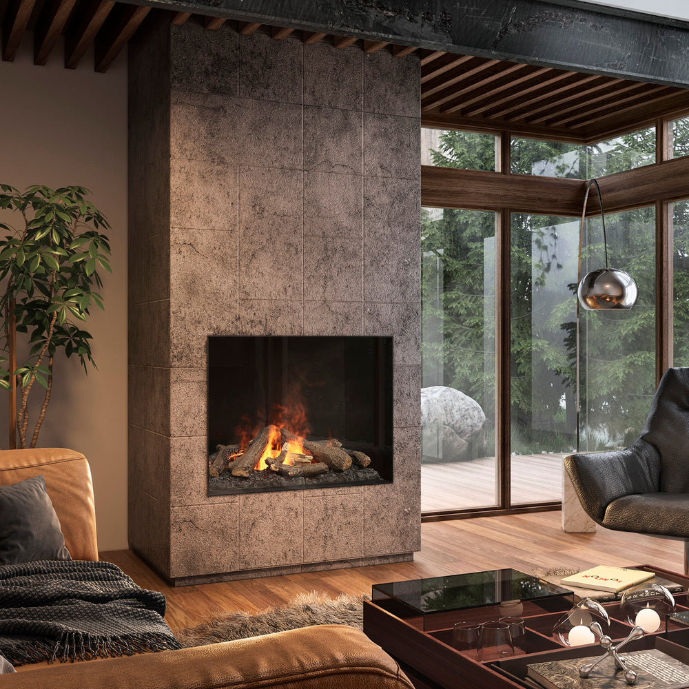 Dimplex Optimyst e-Matrix 35 inch Built-In Water Vapor Fireplace - Front-Facing (One-Side) flame detail