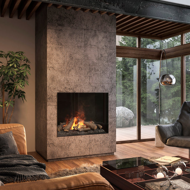Dimplex Optimyst e-Matrix 35 inch Built-In Water Vapor Fireplace - Front-Facing (One-Side) flame detail