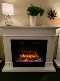 Iconic Fires Howard Mantel Piece in White with Electric Fireplace 30"