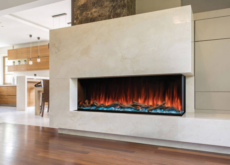 Landscape 56 inch Pro Multi-Sided Electric Fireplace flame detail