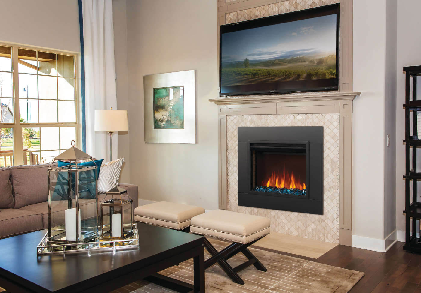 Electric fireplace lifestyle