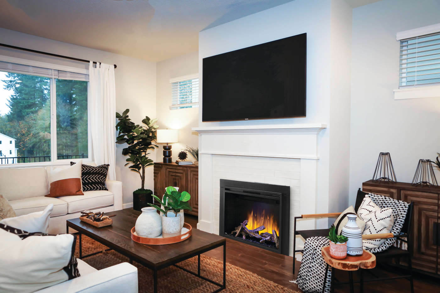 Electric fireplace lifestyle