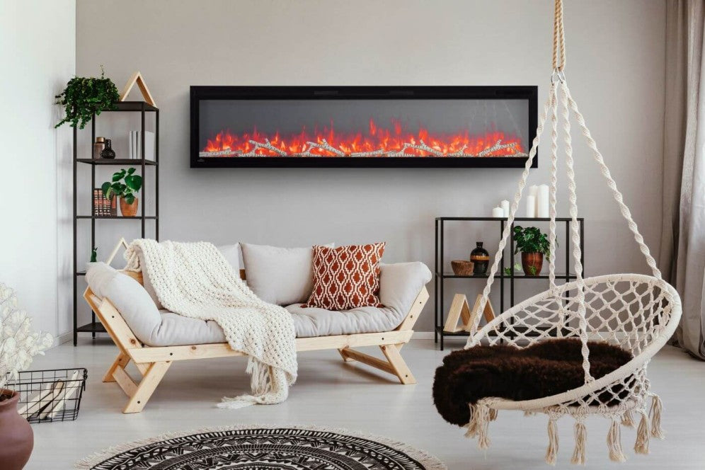 Napoleon 36 inch Entice Series Electric Fireplace Wall Mount lifestyle view