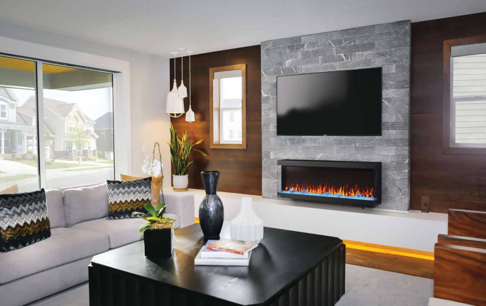 Napoleon Trivista Pictura 60" Three-Sided Wall Hanging Electric Fireplace - NEFB60H-3SV Living Room
