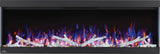 Napoleon Trivista Pictura 60" Three-Sided Wall Hanging Electric Fireplace - NEFB60H-3SV Birch Logs