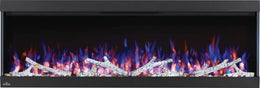 Napoleon Trivista Pictura 60" Three-Sided Wall Hanging Electric Fireplace - NEFB60H-3SV Birch Logs