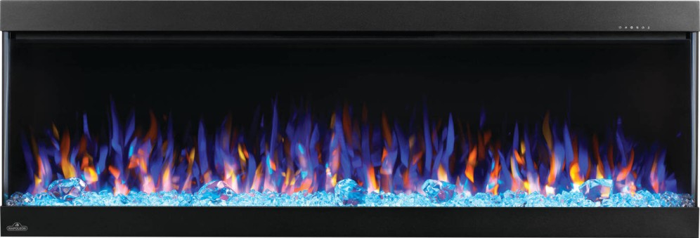 Napoleon Trivista Pictura 60" Three-Sided Wall Hanging Electric Fireplace - NEFB60H-3SV Glass Media