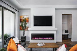 Napoleon TriVista Pictura 60 inch Three-Sided Wall Hanging Electric Fireplace living room with crystal media - NEFL60H-3SV