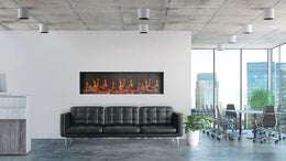 Napoleon 65 inch LCD Luminex Linear Electric Fireplace flame detail